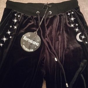 DollsKill black velvet SCORPIO pants